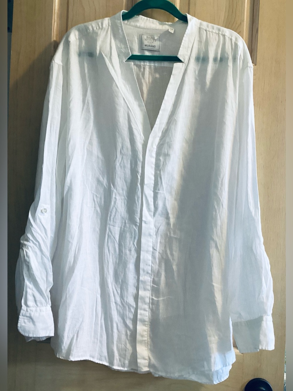 Baird Mcnutt men's 100% white linen 3XB shirt